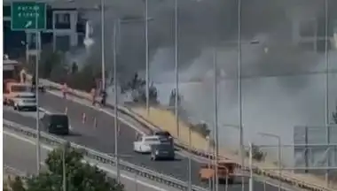Anadolu Otoyolu'nda Sigara İzmartiyle Meydana Gelen Korkutucu Yangın