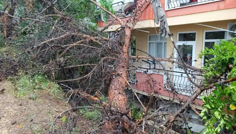 Son Fırtınada Yağmur, Binayı Yıkmasına Sebep Oldu!