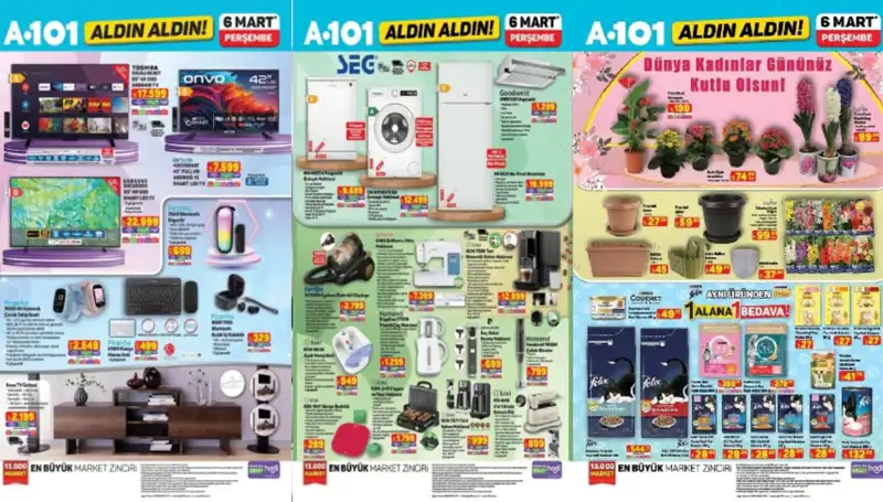A101 6 Mart Aktüel Ürünler: Elektrikli Süpürge ve Televizyon Ünitesi Fırsatları