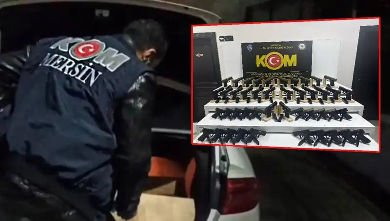 Mersin'de Şok Eden Operasyon: Otomobil Değil Silah Deposuna Baskın